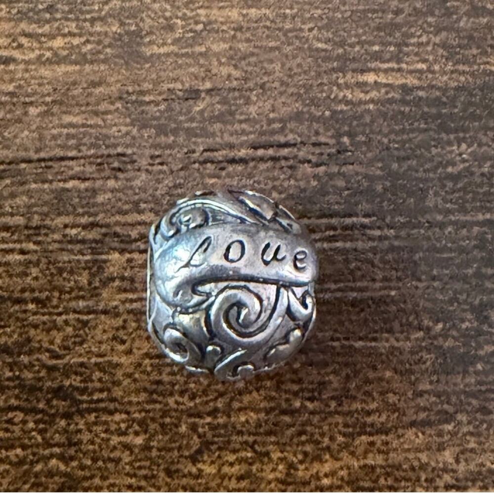 Sterling Silver Love Bead Charm